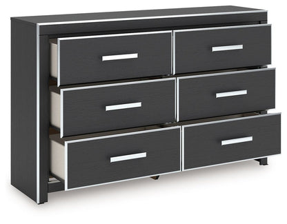 Zuraleus - Black - Six Drawer Dresser Dressers by Signature Design by Ashley® - Walls Furniture & Mattress