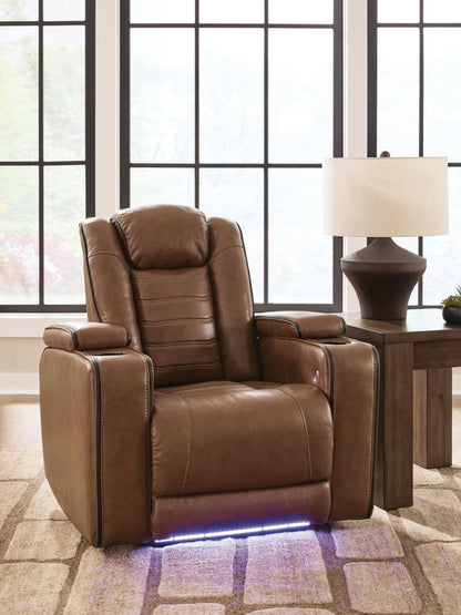 Gruaro - Power Recliner With Adjustable Headrest - Amber Reclining Chairs by Signature Design by Ashley® - Walls Furniture & Mattress