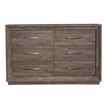 Horizons - 6 Drawer Dresser - Gray Dressers by Liberty Furniture - Walls Furniture & Mattress