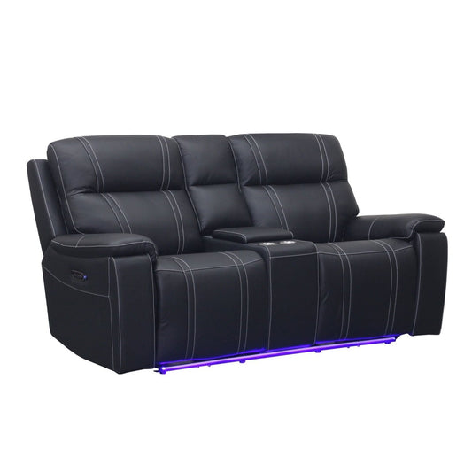 Hartley - Reclining Console Loveseat Reclining Loveseats by New Classic - Walls Furniture & Mattress
