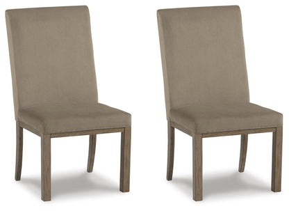 Chrestner - Dining UPH Side Chair (Set of 2) - Gray / Brown Chair Sets by Signature Design by Ashley® - Walls Furniture & Mattress