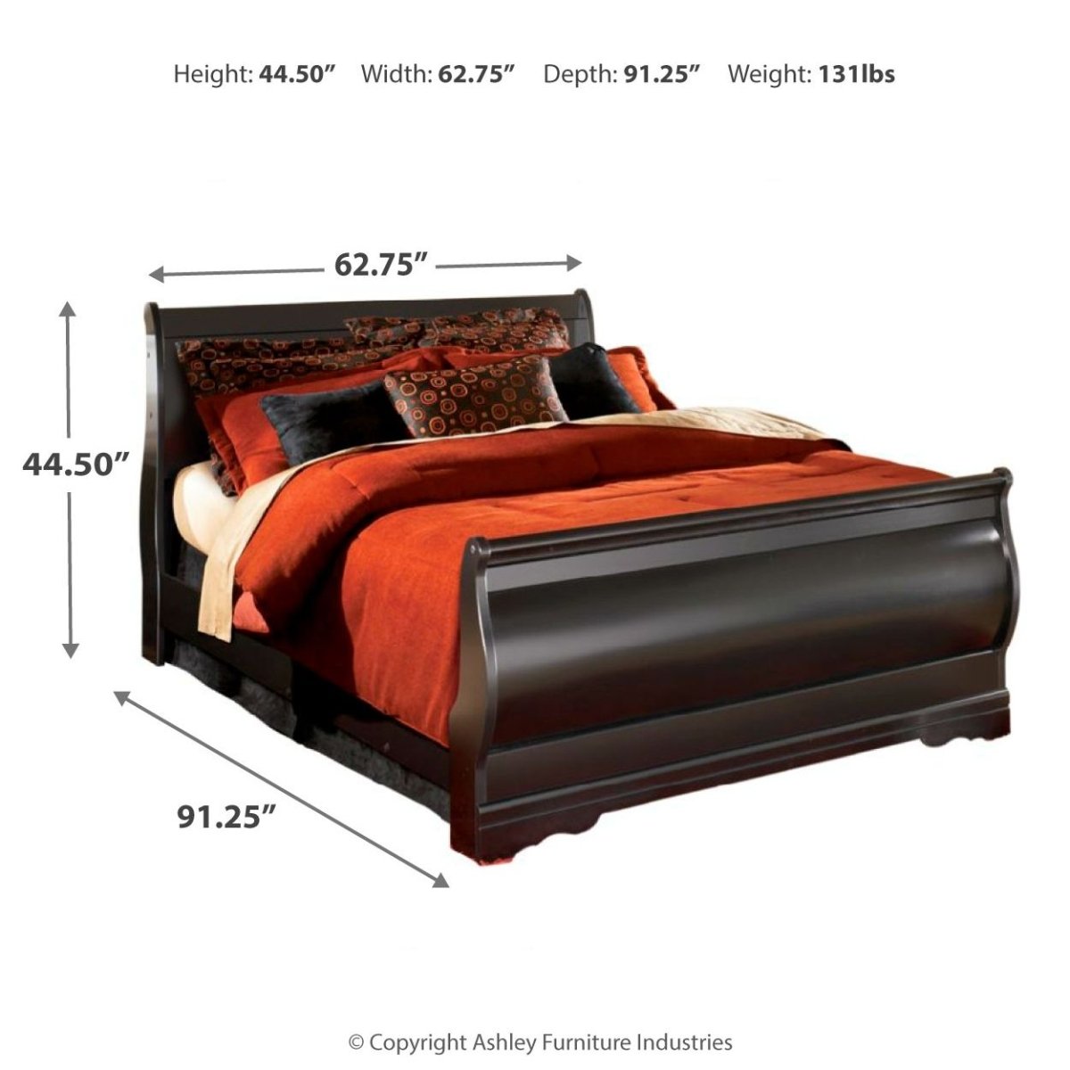 Huey Vineyard - Sleigh Bed Sleigh Beds by Signature Design by Ashley® - Walls Furniture & Mattress