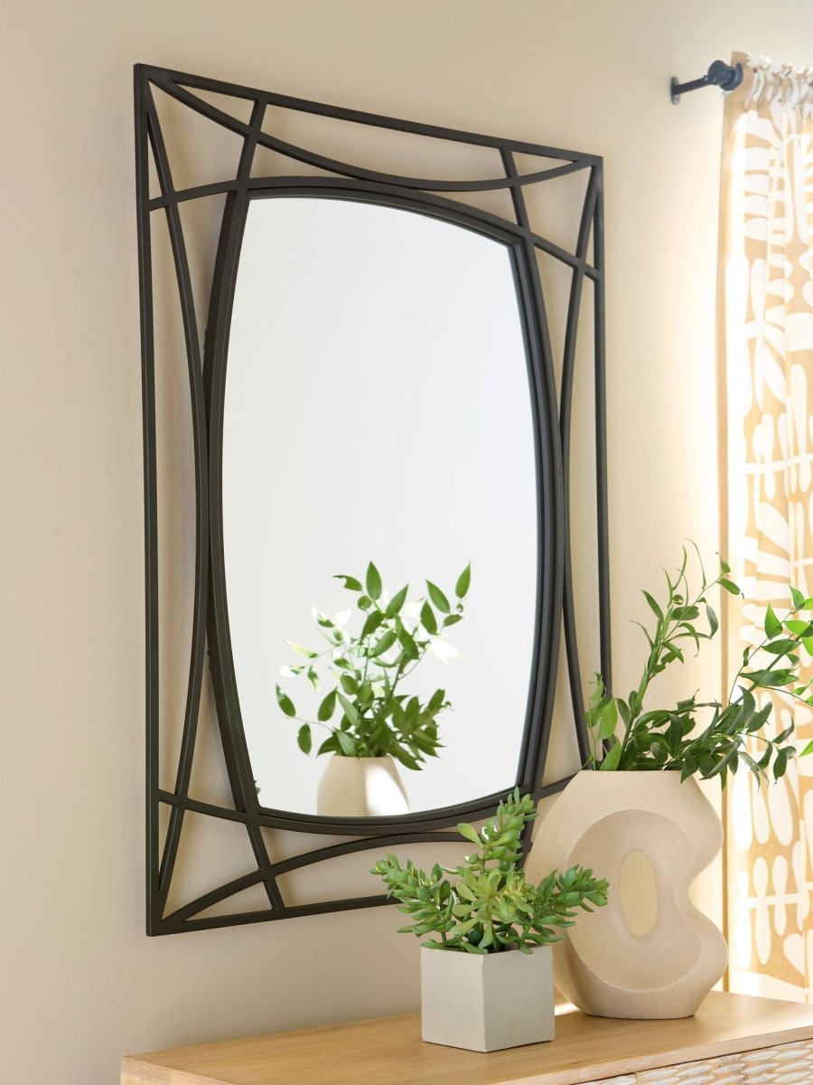 Freenville - Black - Accent Mirror Accent Mirrors by Signature Design by Ashley® - Walls Furniture & Mattress