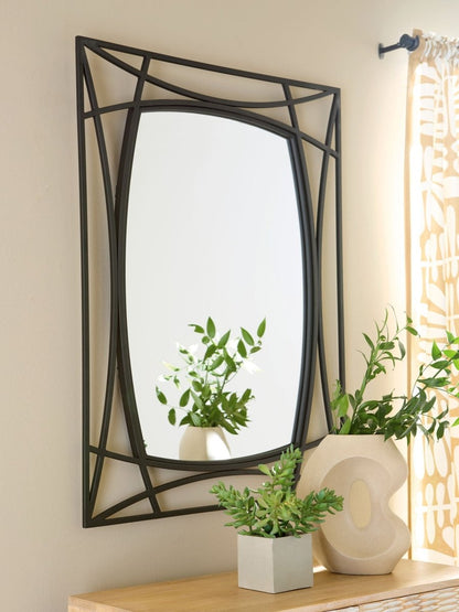 Freenville - Black - Accent Mirror Accent Mirrors by Signature Design by Ashley® - Walls Furniture & Mattress