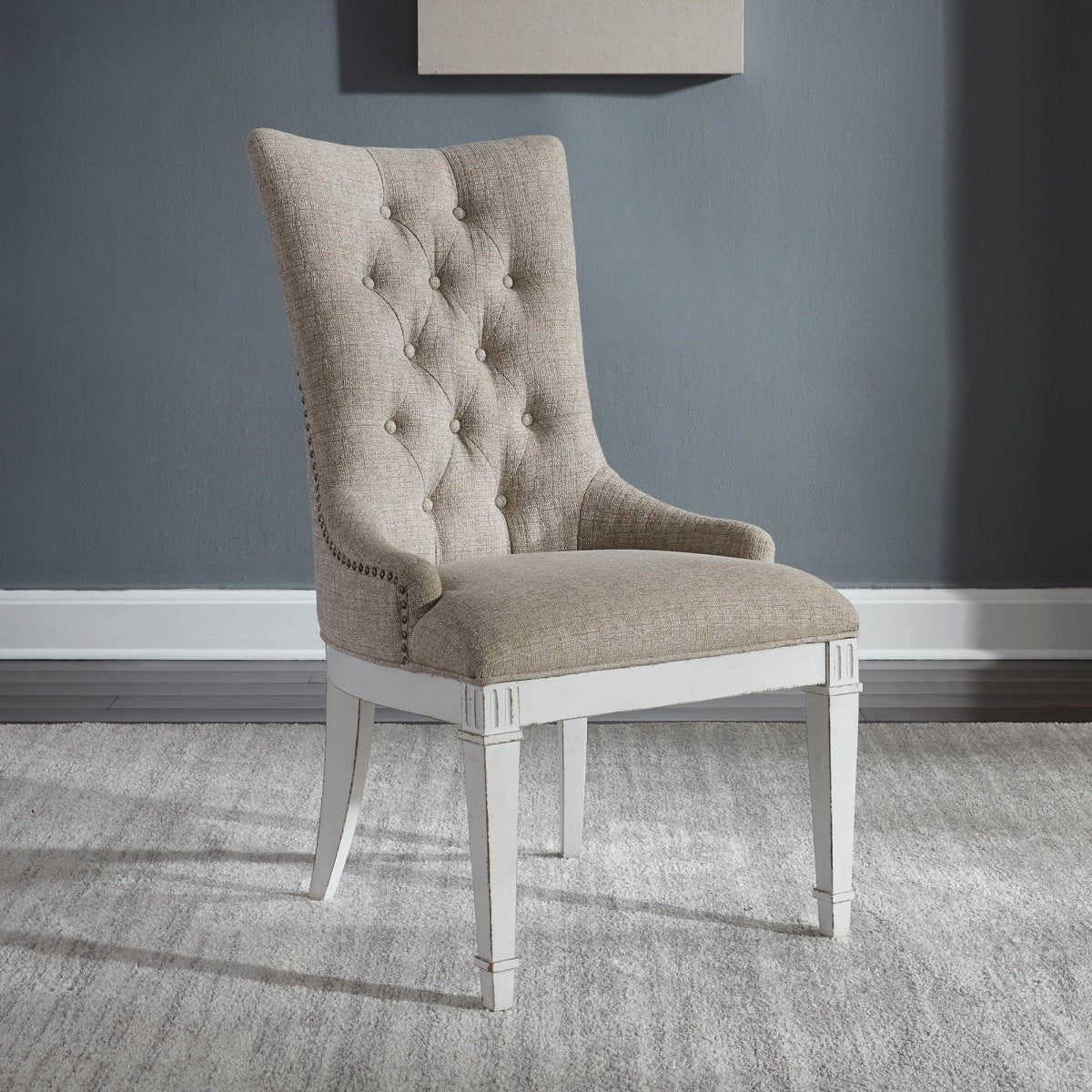 Abbey Park - Hostess Chair - White Side Chairs by Liberty Furniture - Walls Furniture & Mattress