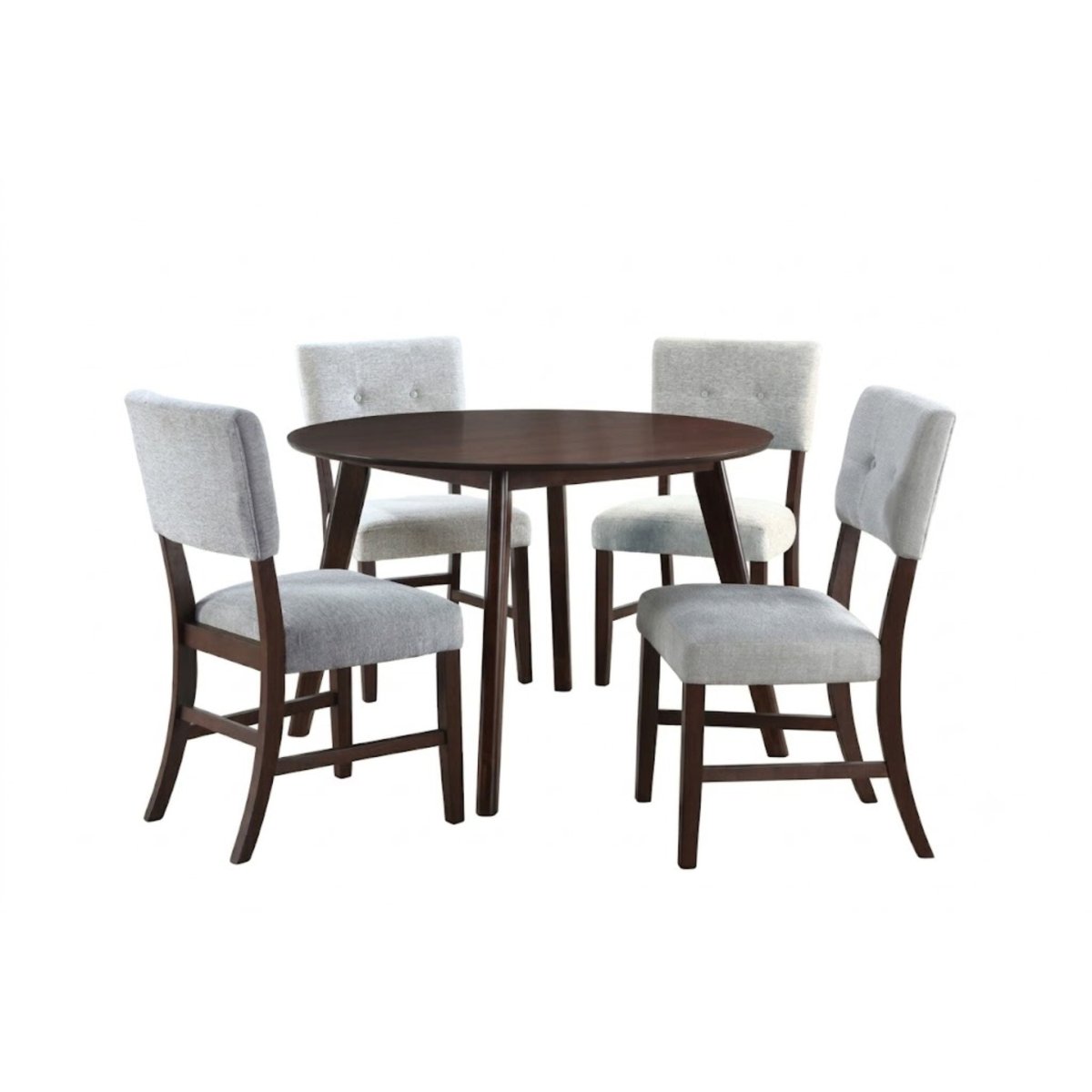 Tioga - 47" Round Dining Table Set 5 Piece Dining Room Sets by New Classic - Walls Furniture & Mattress