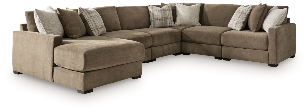 Camellia - Court - Sectional Stationary Sectionals by Benchcraft® - Walls Furniture & Mattress