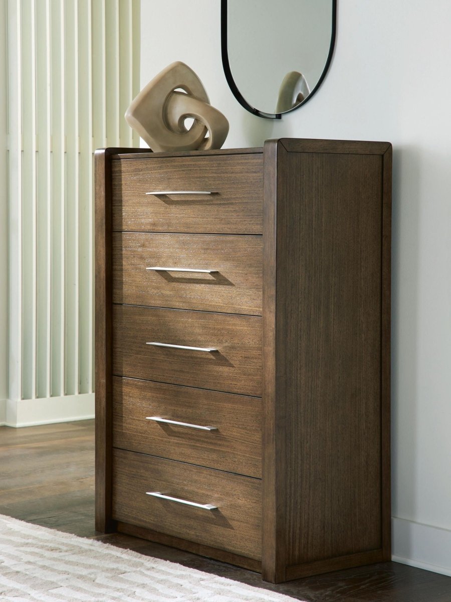 Marxmore - Five Drawer Chest - Brown Accent Chests by Benchcraft® - Walls Furniture & Mattress