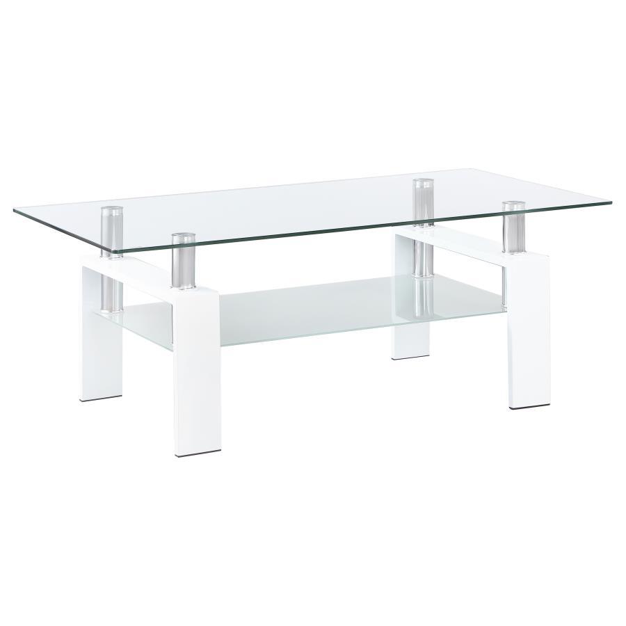 Dyer - 1 - Shelf Rectangular Glass Top Table End Tables by CoasterEveryday - Walls Furniture & Mattress