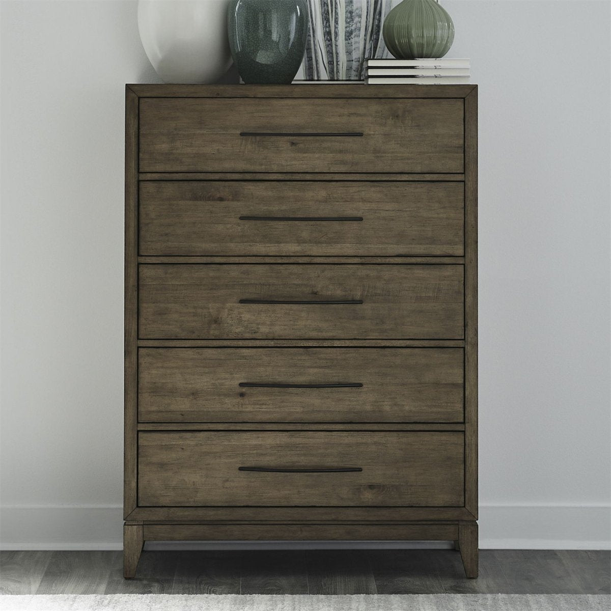 Shaker Lakes - 5 Drawer Chest - Harvest Brown Accent Chests by Liberty Furniture - Walls Furniture & Mattress