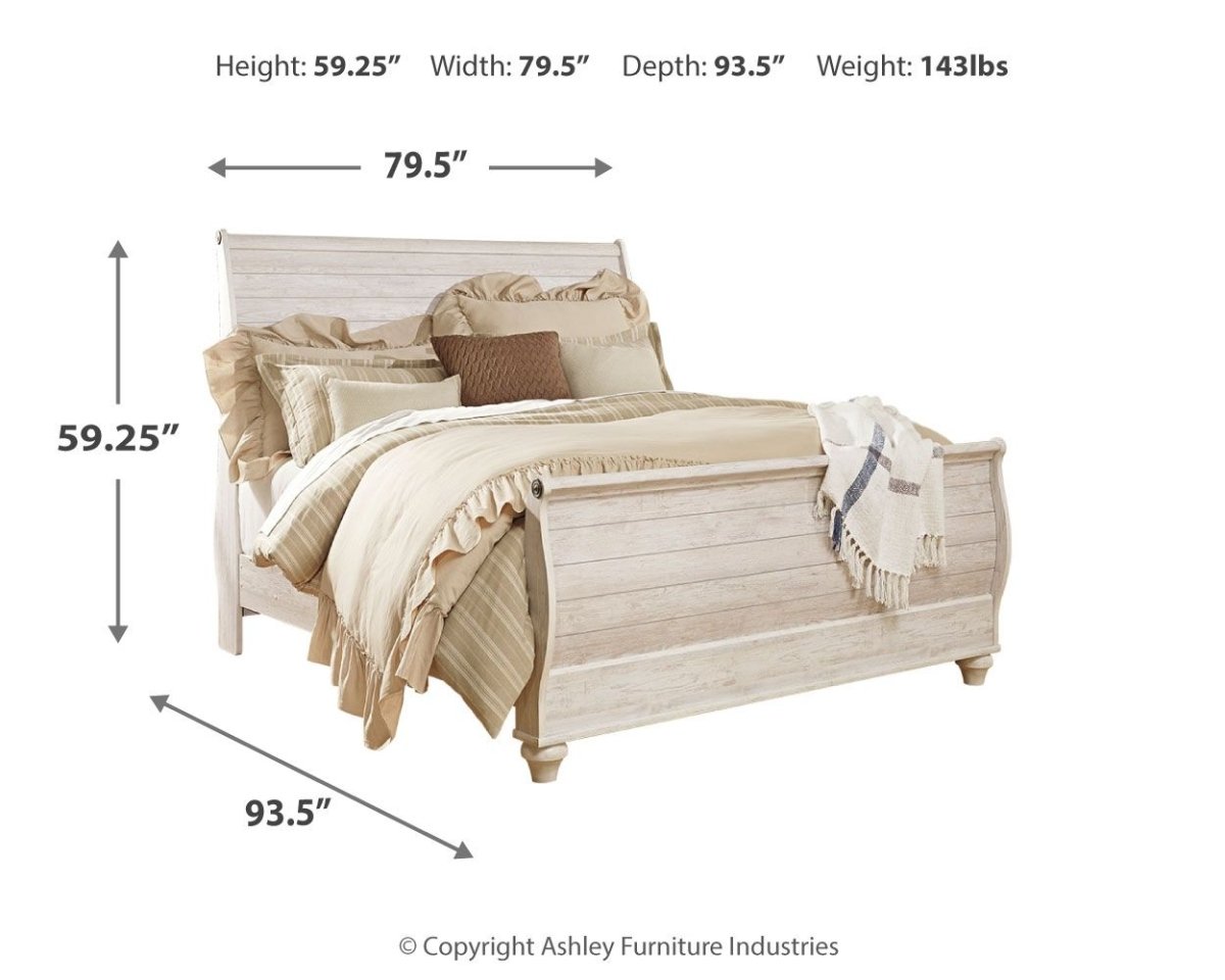 Willowton - Sleigh Bed Sleigh Beds by Signature Design by Ashley® - Walls Furniture & Mattress