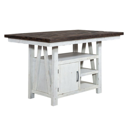 Farmhouse - 5 Piece Gathering Table Set - White 5 Piece Dining Room Sets by Liberty Furniture - Walls Furniture & Mattress