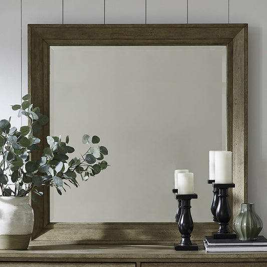 Grandpas Cabin - Mirror - Light Brown Landscape Mirrors by Liberty Furniture - Walls Furniture & Mattress