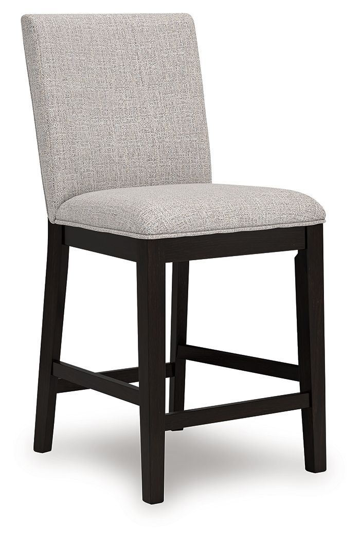 Neymorton - 5 Pc. - Rectangular Dining Room Counter Table, 4 Barstools - Dark Grayish Brown 5 Piece Dining Room Sets by Signature Design by Ashley® - Walls Furniture & Mattress