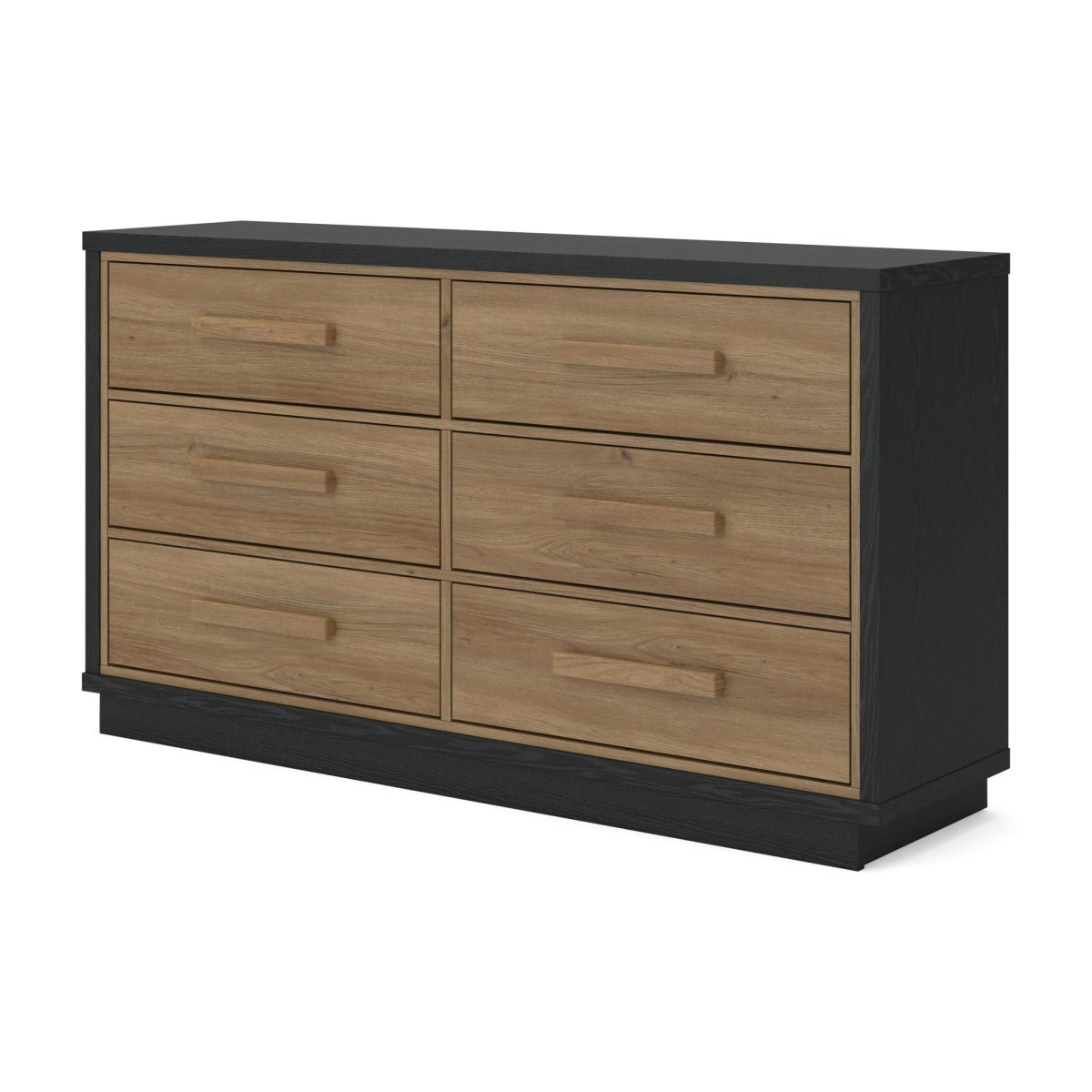 Kozmour - Six Drawer Dresser - Black / Brown Dressers by Signature Design by Ashley® - Walls Furniture & Mattress