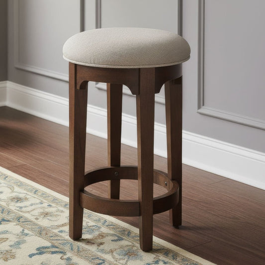 Arden Road - Upholstered Console Stool (RTA) - Cherry Counter Height (24" - 27") by Liberty Furniture - Walls Furniture & Mattress