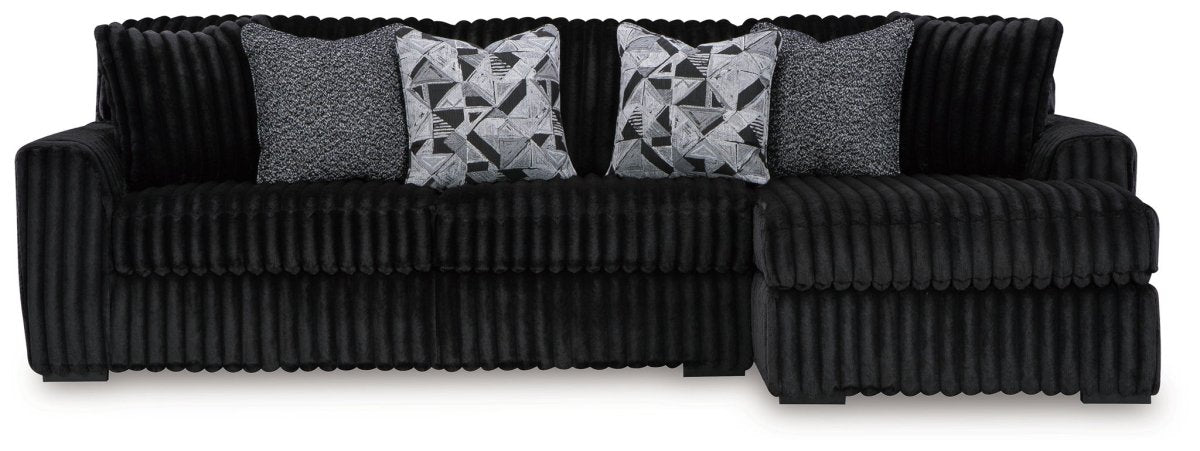 Midnight-Madness - 3 Piece Sectional Stationary Sectionals by Signature Design by Ashley® - Walls Furniture & Mattress