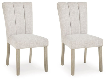 Larawyn - Dining Upholstered Side Chair (Set of 2) - Bisque Chair Sets by Signature Design by Ashley® - Walls Furniture & Mattress