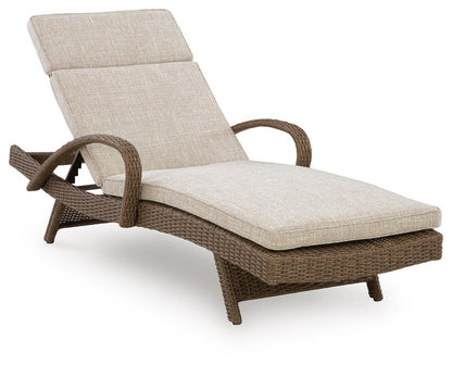 Laguna Heights - Chaise Lounge With Cushion - Beige Lounge Chairs by Signature Design by Ashley® - Walls Furniture & Mattress