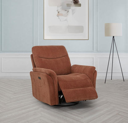 Adler - Upholstered Power Swivel Glider Recliner Swivel Glider Chairs by Coaster Fine Furniture - Walls Furniture & Mattress