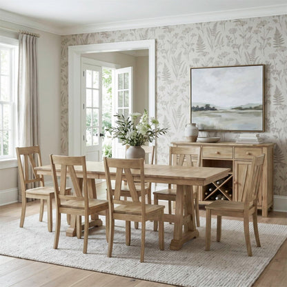 Lindsey Farm - Trestle Table Set 5 Piece Dining Room Sets by Liberty Furniture - Walls Furniture & Mattress