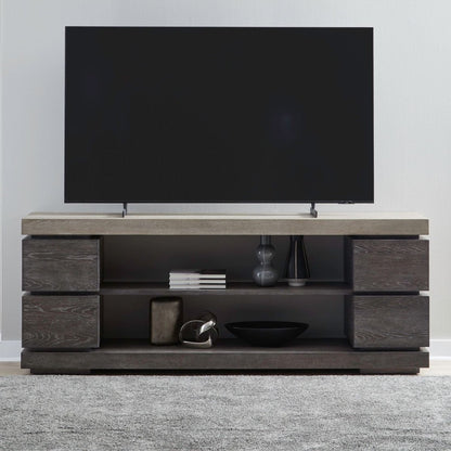 Piedmont - 84'' TV Console - Charcoal / Ash TV Stands by Liberty Furniture - Walls Furniture & Mattress