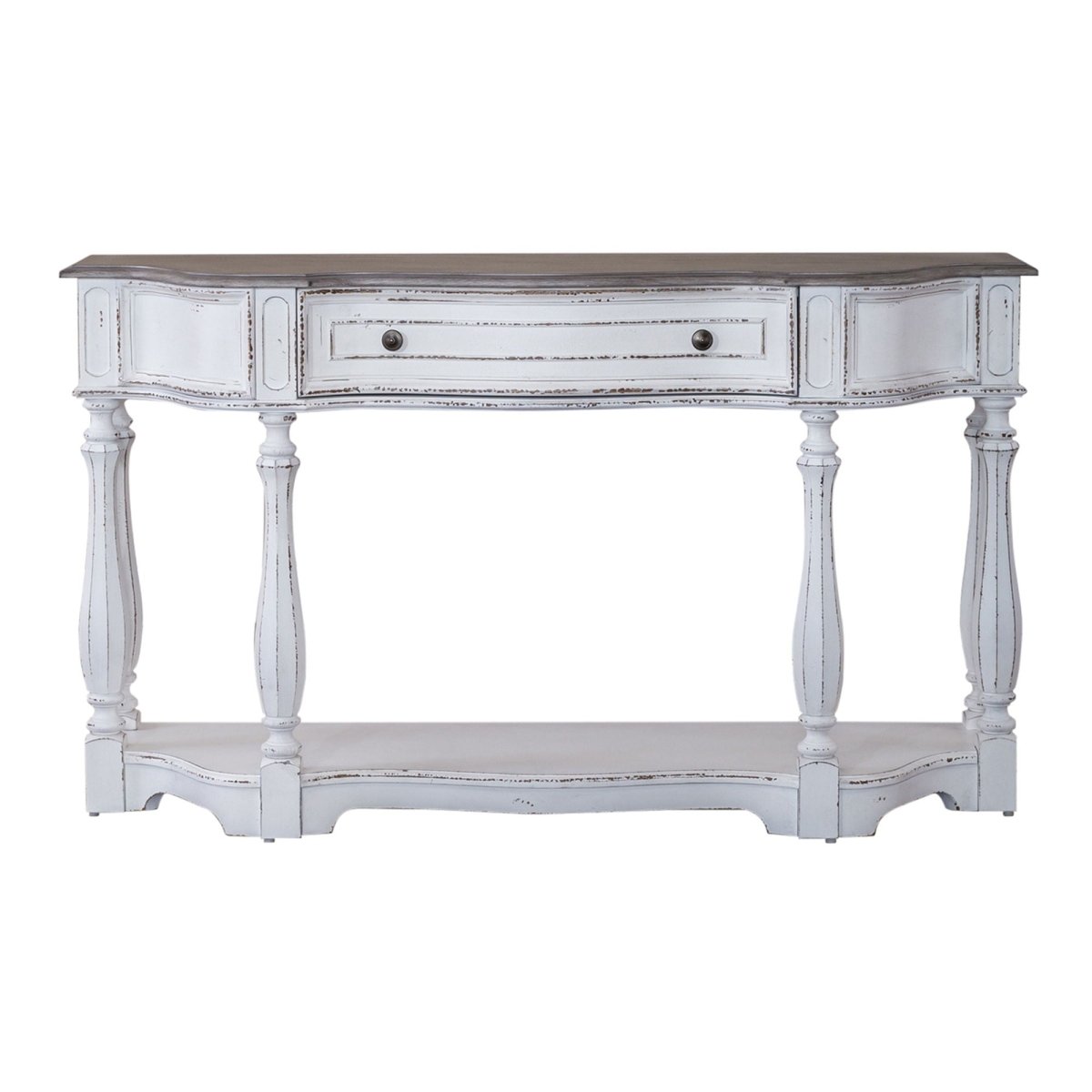 Magnolia Manor - Hall Console Table - White Console Tables by Liberty Furniture - Walls Furniture & Mattress