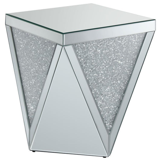 Amore - Square Mirrored Acrylic Crystal Table End Tables by CoasterElevations - Walls Furniture & Mattress