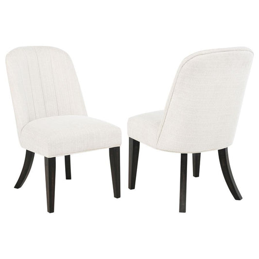 Leandro - Upholstered Dining Side Chair (Set of 2) - Cream Chair Sets by Coaster Fine Furniture - Walls Furniture & Mattress