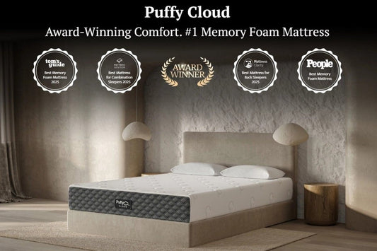 Puffy Cloud Cal King Memory Foam Mattress Memory Foam Mattresses by Puffy - Walls Furniture & Mattress