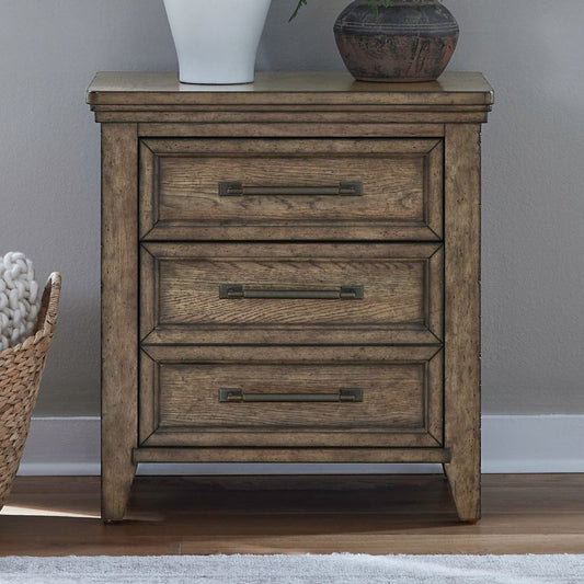 Carolina Park - Nightstand With Charging Station - Brown Nightstands w/ Charging Stations by Liberty Furniture - Walls Furniture & Mattress