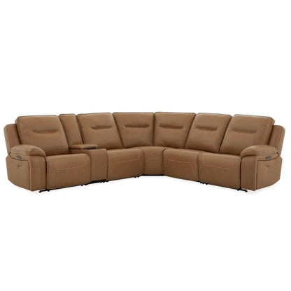 Callihan - 6 Piece Sectional - Brown Reclining Sectionals by Liberty Furniture - Walls Furniture & Mattress