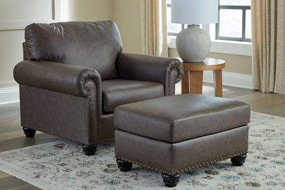 Roxmere - Living Room Set Stationary Chair & Ottoman by Benchcraft® - Walls Furniture & Mattress