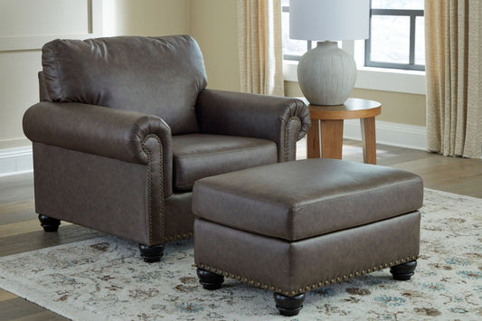 Roxmere - Living Room Set Stationary Chair & Ottoman by Benchcraft® - Walls Furniture & Mattress