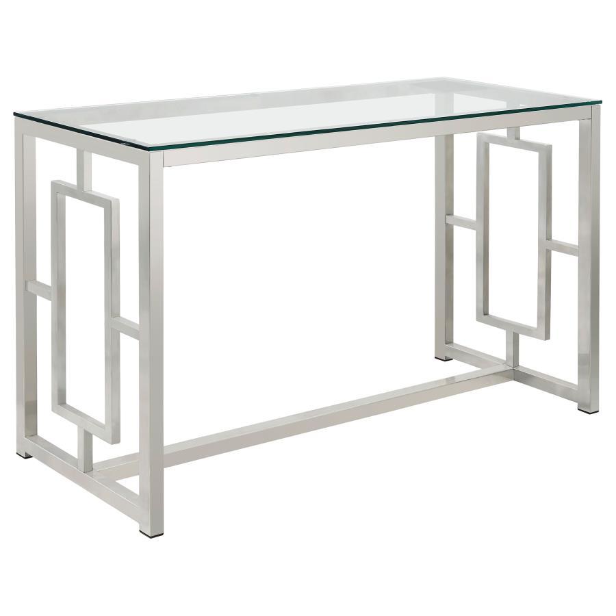Merced - Glass Top Metal Table End Tables by CoasterEssence - Walls Furniture & Mattress