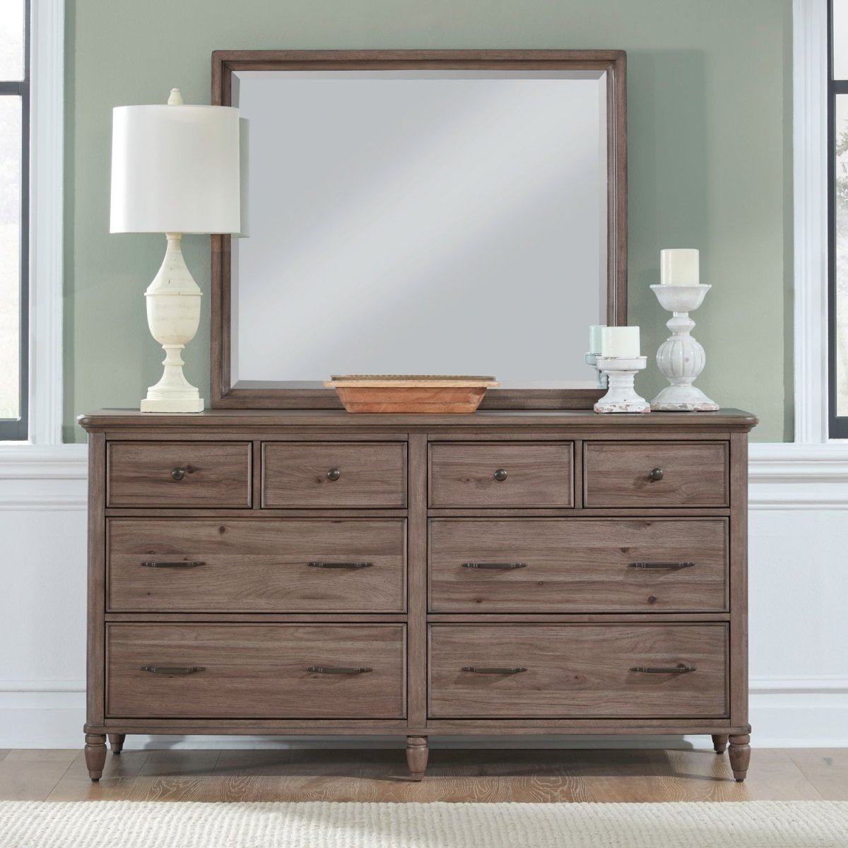 Hickory Grove - Dresser Dresser & Mirror by Liberty Furniture - Walls Furniture & Mattress