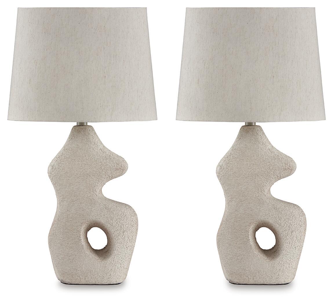 Chadrich - Paper Table Lamp (Set of 2) - Antique Beige Table Lamps by Signature Design by Ashley® - Walls Furniture & Mattress