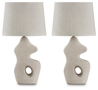 Chadrich - Paper Table Lamp (Set of 2) - Antique Beige Table Lamps by Signature Design by Ashley® - Walls Furniture & Mattress