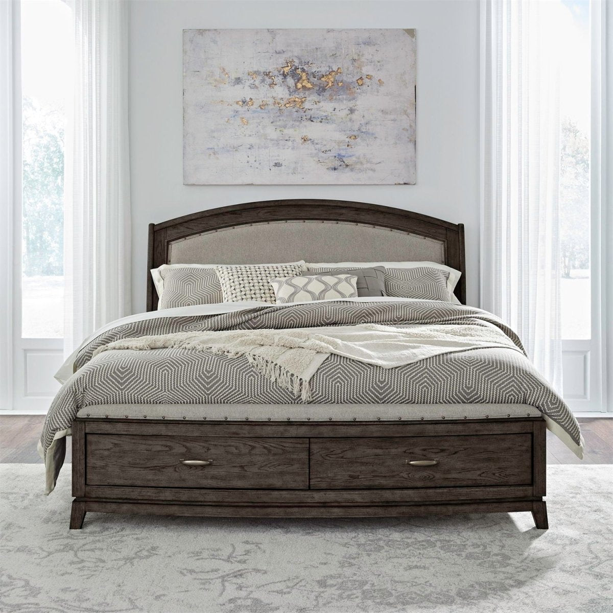 Avalon - Upholstered Storage Bed Storage Beds by Liberty Furniture - Walls Furniture & Mattress