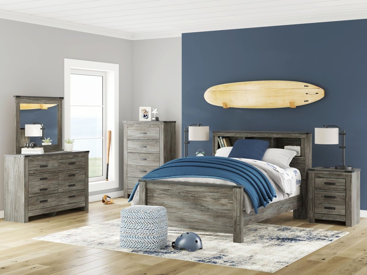 Frandern - Bookcase Panel Bedroom Set 6 Piece Bedroom Sets by Signature Design by Ashley® - Walls Furniture & Mattress