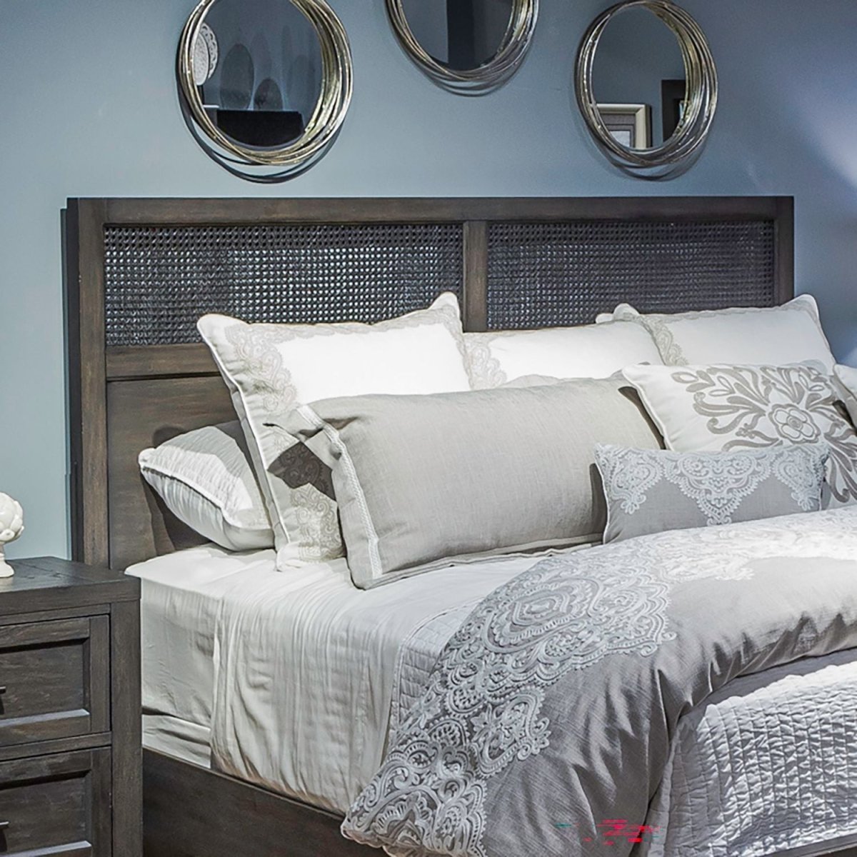 Caruso Heights - Cane Panel Headboard Panel Headboards by Liberty Furniture - Walls Furniture & Mattress