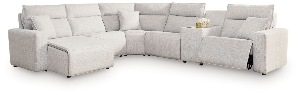 Modmax II - Reclining Sectional - Stone Reclining Sectionals by Signature Design by Ashley® - Walls Furniture & Mattress
