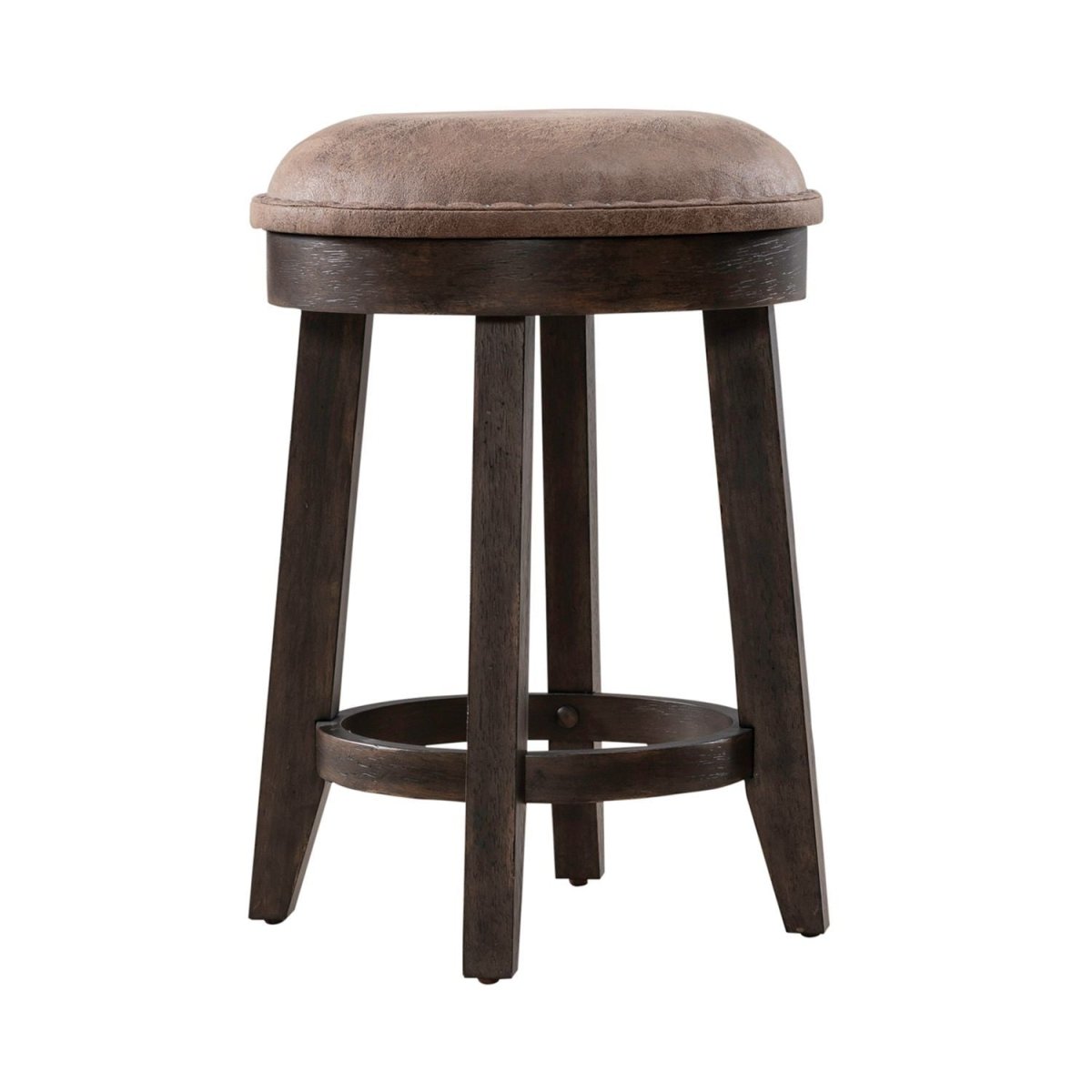Paradise Valley - Upholstered Console Stool (RTA) - Dark Brown Counter Height (24" - 27") by Liberty Furniture - Walls Furniture & Mattress
