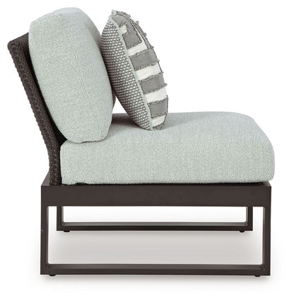 Beachloft - 6-Piece Outdoor Sectional - Black / Gray Stationary Sectionals by Signature Design by Ashley® - Walls Furniture & Mattress