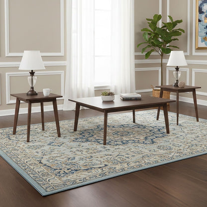 Reid - 3 Piece Occasional Set (1 Coffee & 2 End Tables) - Walnut Table Sets by New Classic - Walls Furniture & Mattress