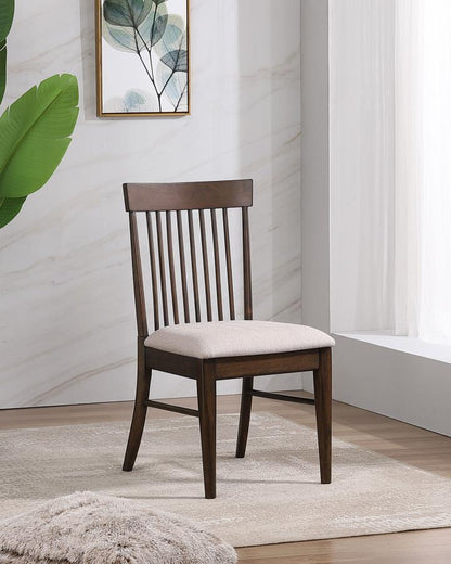 Everton - Wood Dining Side Chair (Set of 2) - Dark Walnut Chair Sets by CoasterEveryday - Walls Furniture & Mattress