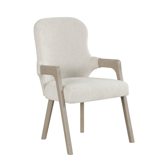 Gwendolyn - Upholstered Arm Chair (Set of 2) - Cerused Taupe Chair Sets by New Classic - Walls Furniture & Mattress