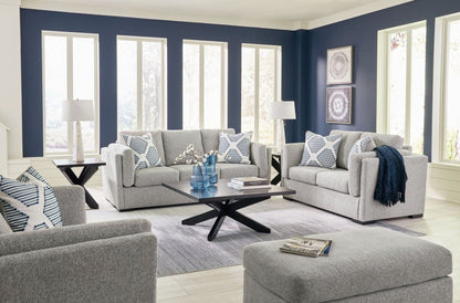 Evansley - Living Room Set Stationary Chair & Ottoman by Benchcraft® - Walls Furniture & Mattress