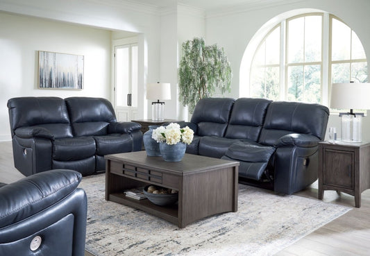 Leesworth - 3 Pc. - Power Reclining Sofa, Power Reclining Loveseat, Power Rocker Recliner - Ocean 3 Piece Living Room Sets by Signature Design by Ashley® - Walls Furniture & Mattress