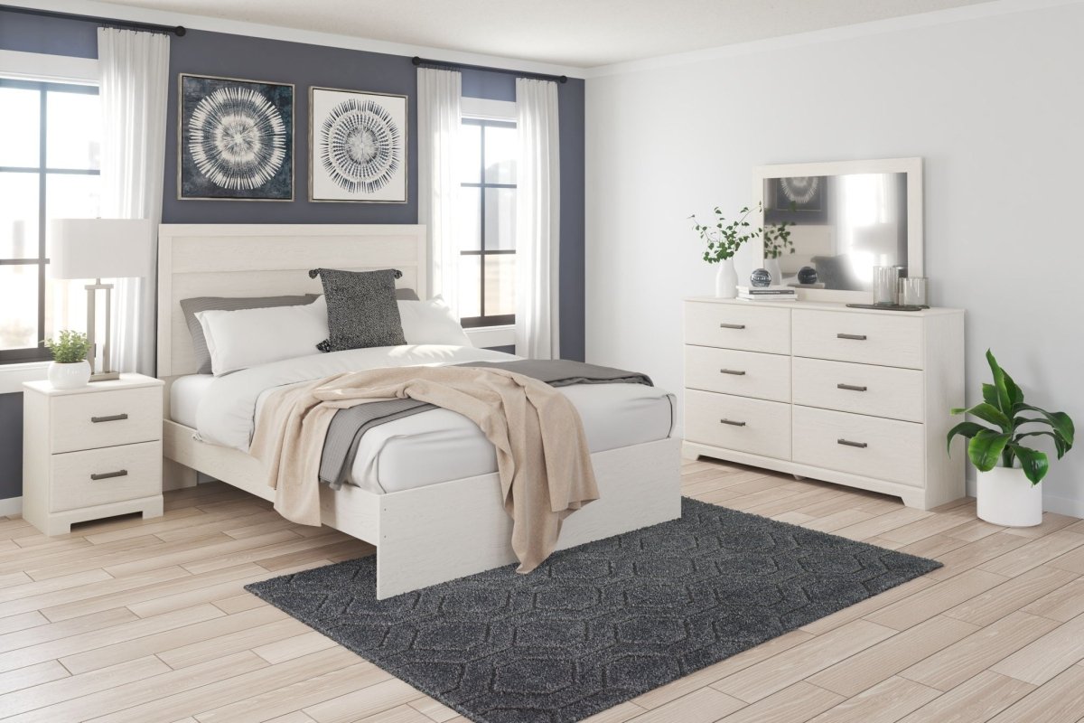 Stelsie - Dresser, Mirror - White Dresser & Mirror by Signature Design by Ashley® - Walls Furniture & Mattress